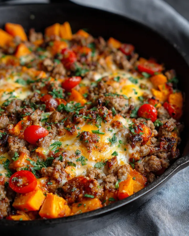 Ground Turkey Sweet Potato Skillet