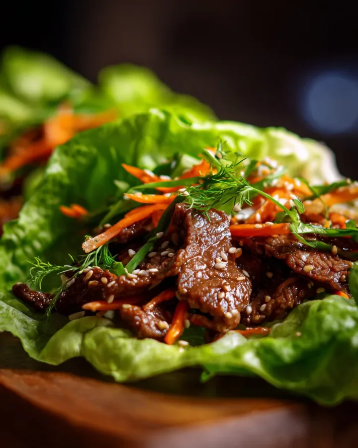 Korean BBQ Beef Lettuce Wraps