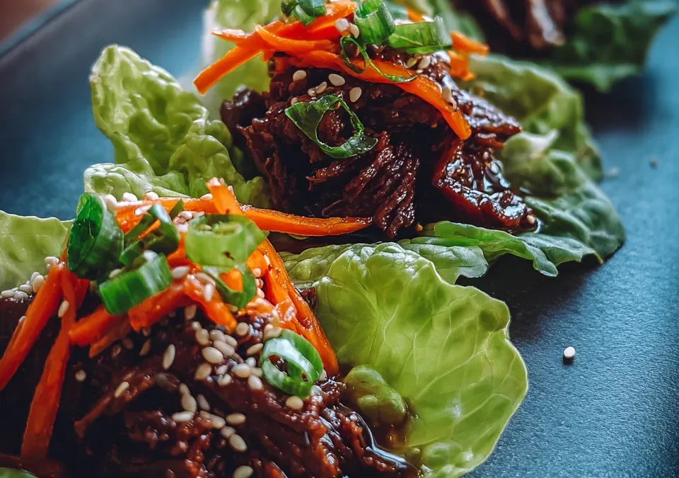Korean BBQ Beef Lettuce Wraps