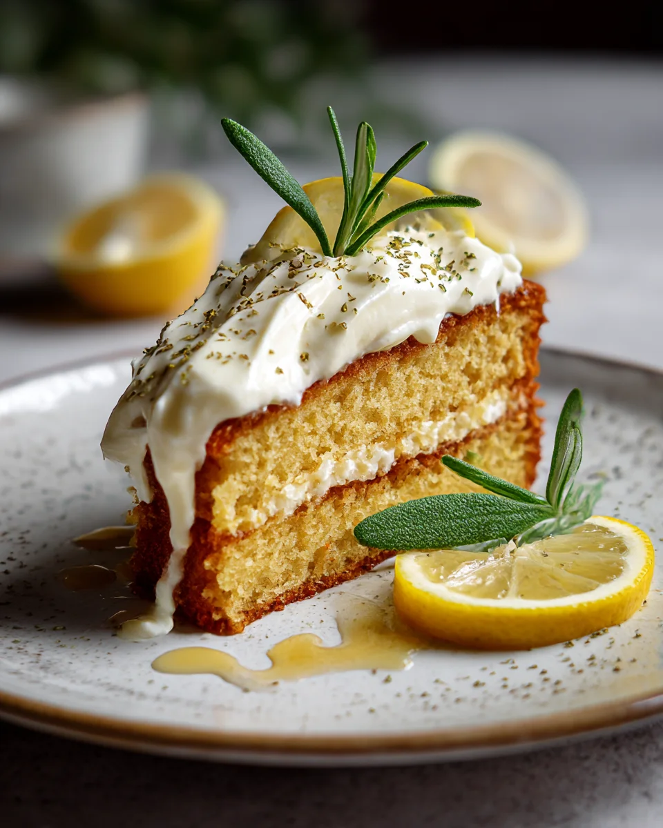 Lemon Olive Oil Cake with Mascarpone Frosting