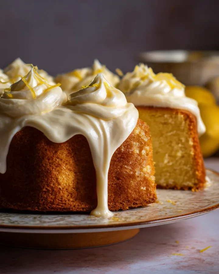 Lemon Olive Oil Cake with Mascarpone Frosting