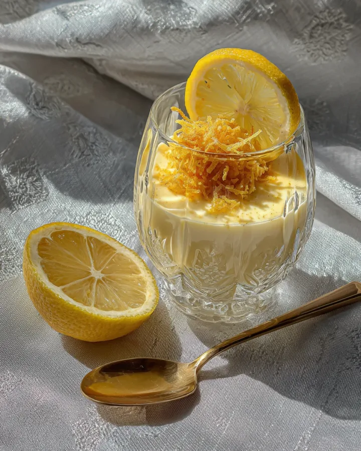 Lemon Posset served in Lemon Rinds