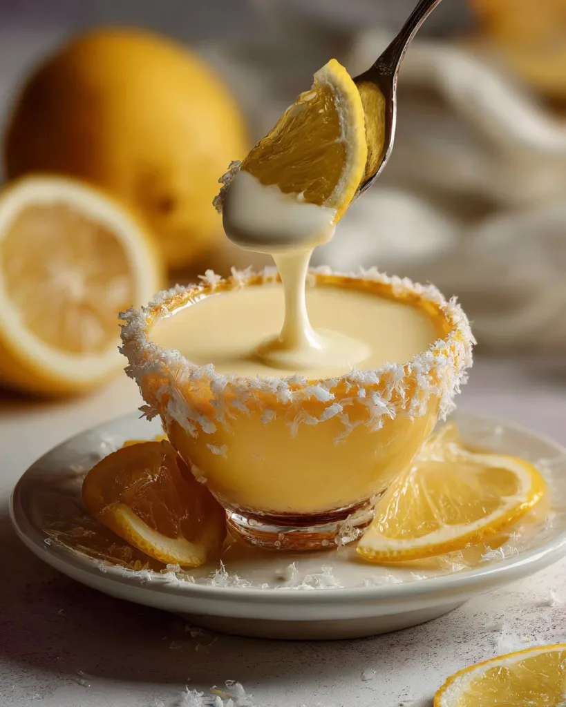 Lemon Posset served in Lemon Rinds