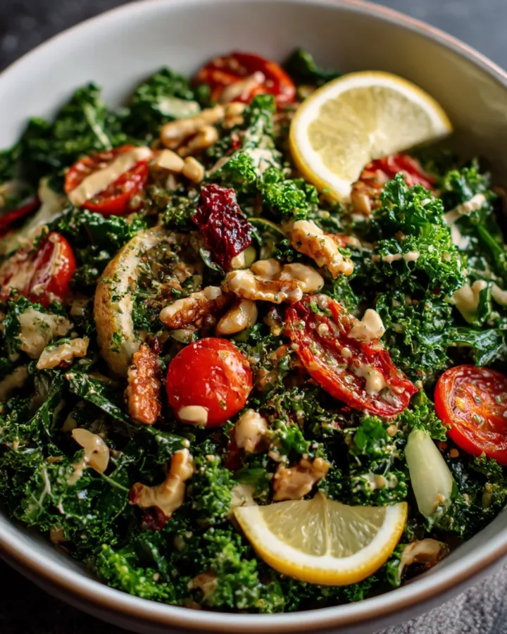 Lemon Tahini Kale Power Salad