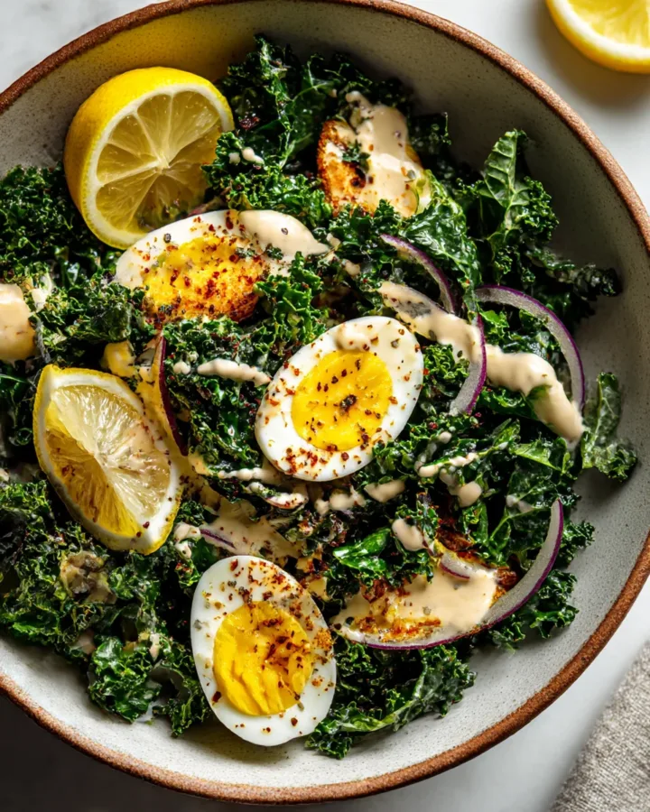 Lemon Tahini Kale Power Salad