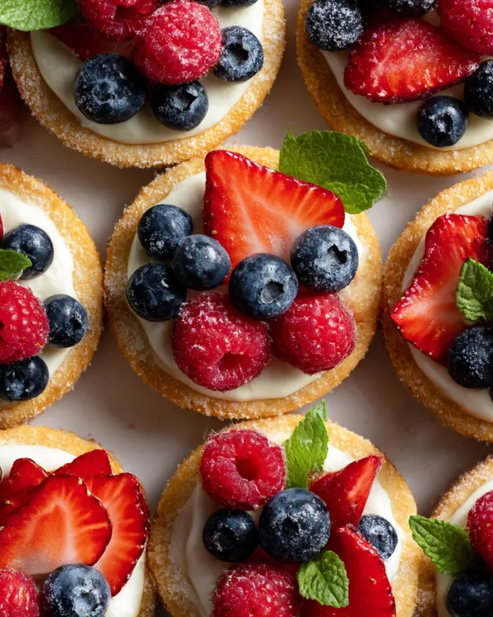 Mini Fruit Pizzas with Sugar Cookie Crust