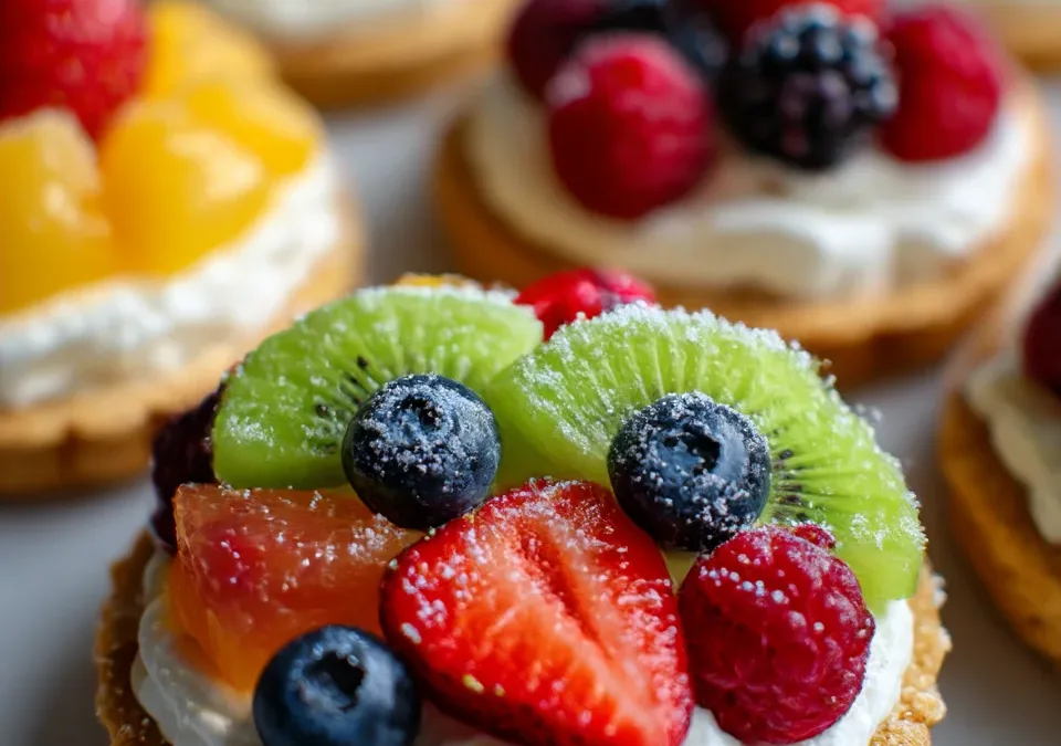 Mini Fruit Pizzas with Sugar Cookie Crust