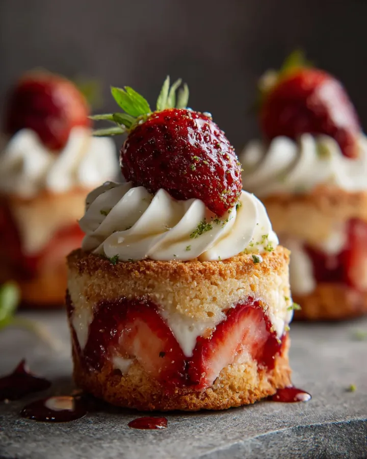 Strawberry Shortcake Biscuit Cups
