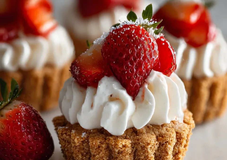 Strawberry Shortcake Biscuit Cups