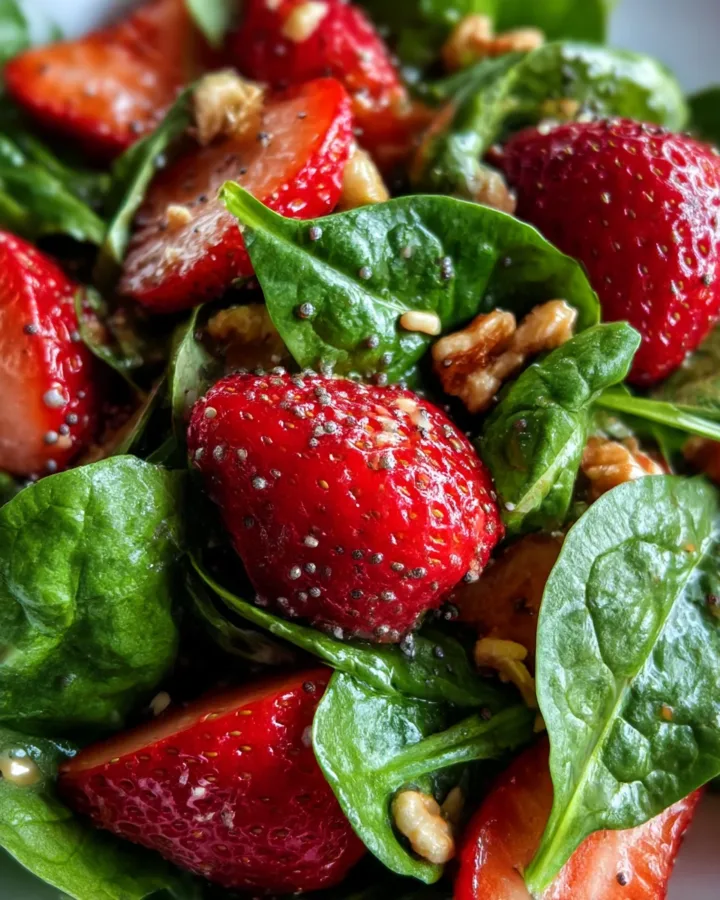 Strawberry Spinach Poppyseed Salad