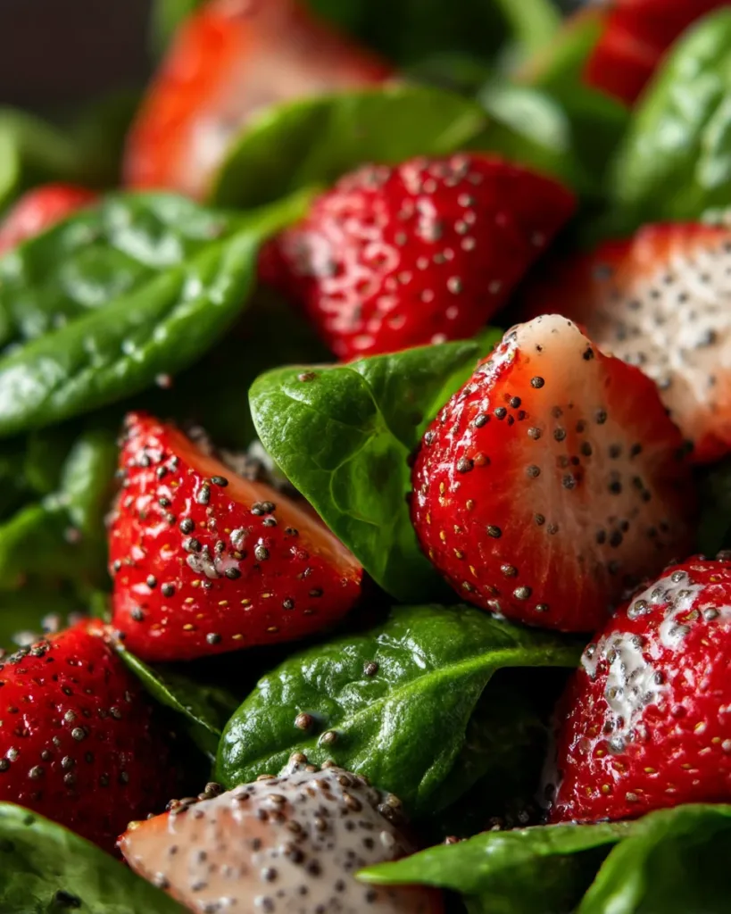 Strawberry Spinach Poppyseed Salad