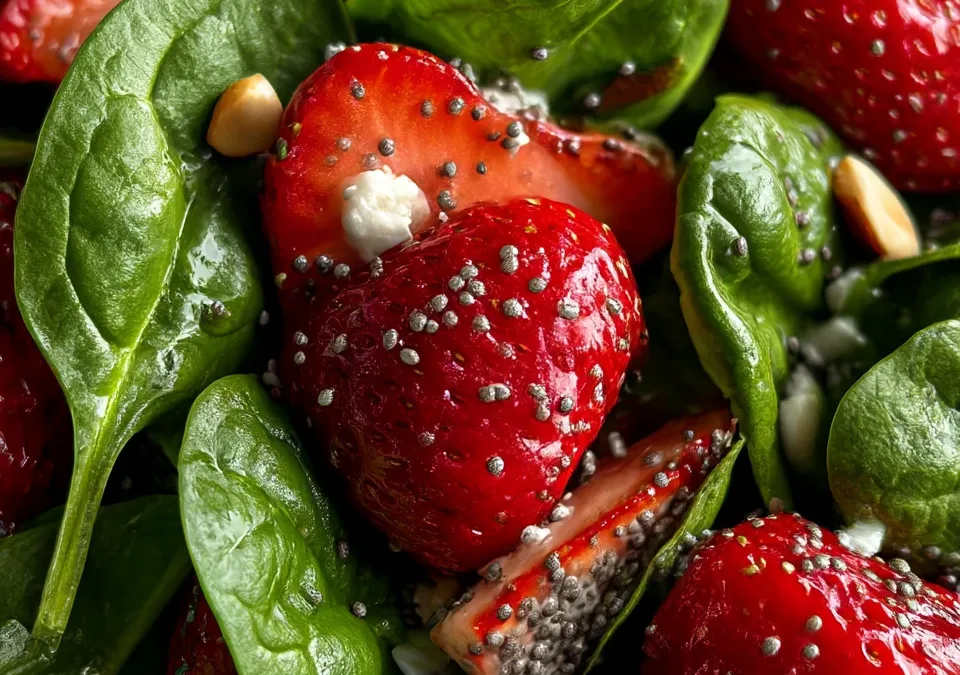 Strawberry Spinach Poppyseed Salad