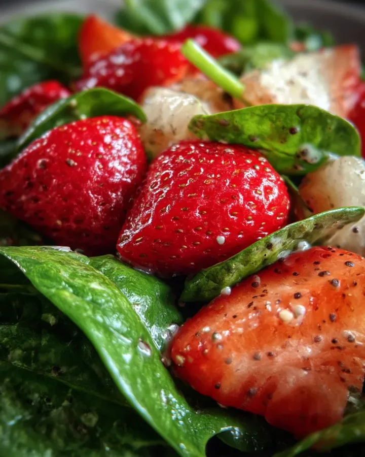 Strawberry Spinach Poppyseed Salad