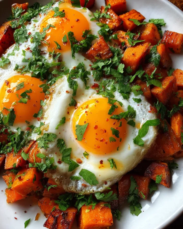 Sweet Potato Breakfast Hash with Hot Honey