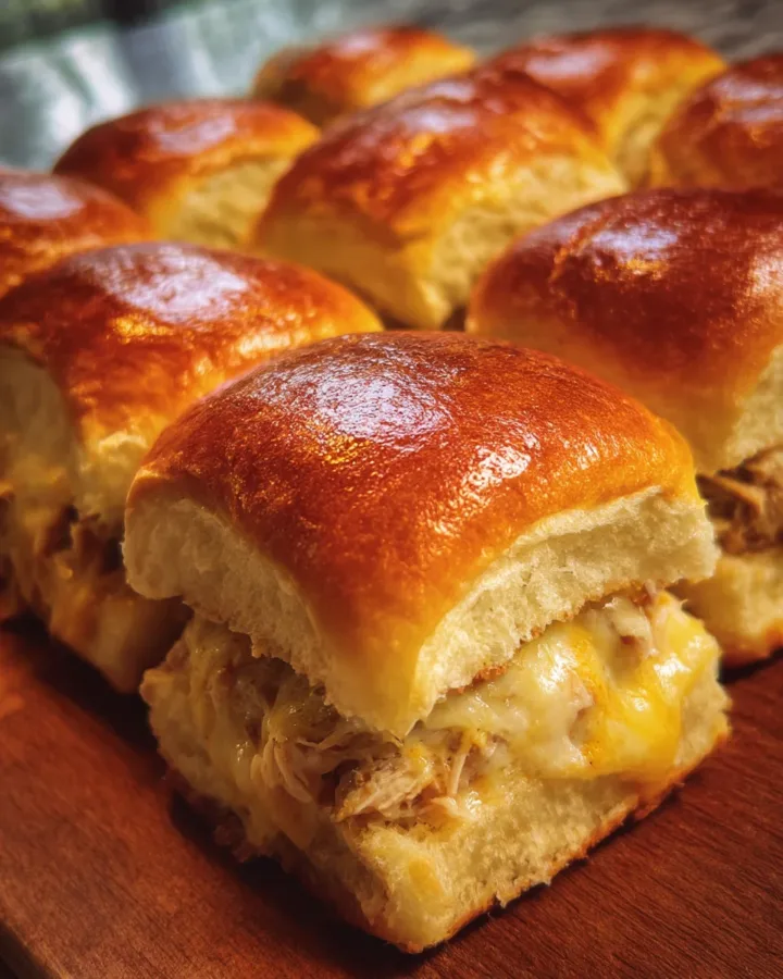 Tuna Melt Sliders on Hawaiian Rolls