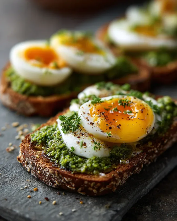 Viral Pesto Eggs on Sourdough