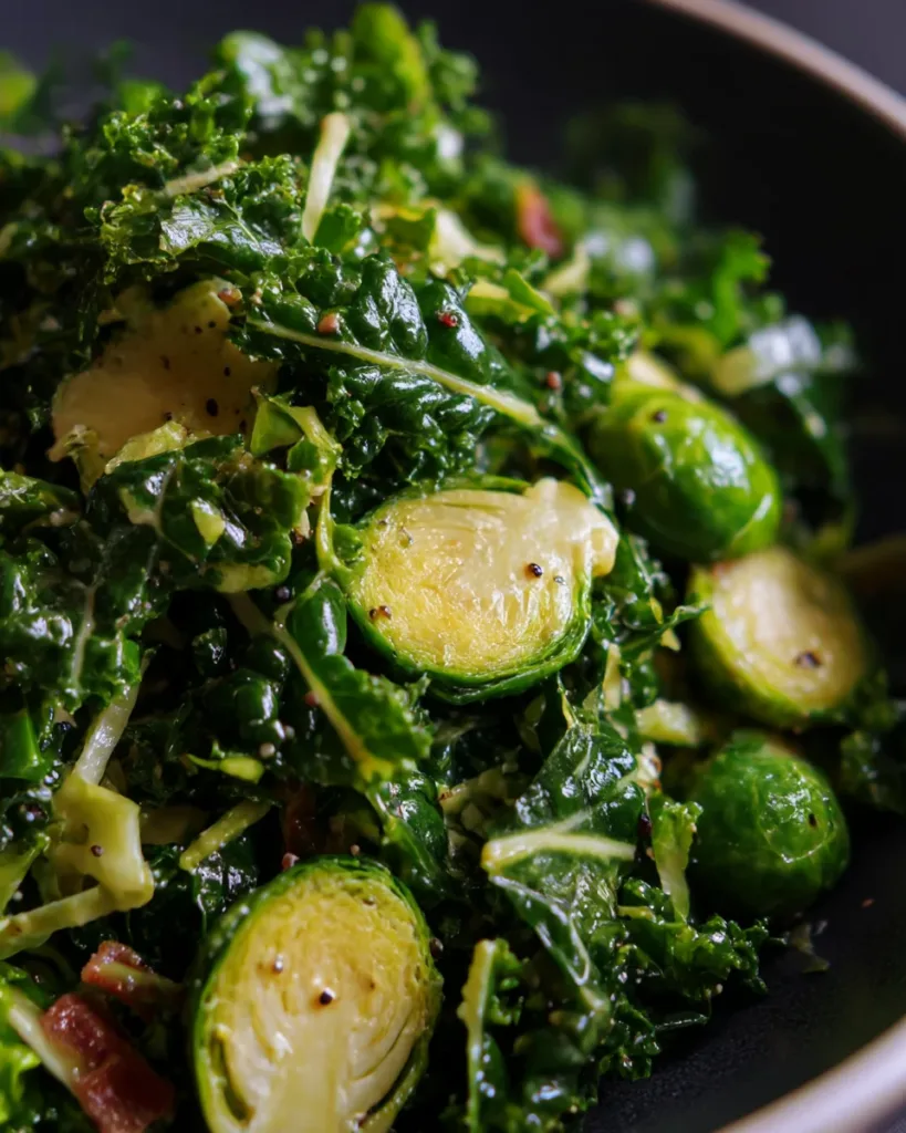 kale and brussel sprout salad