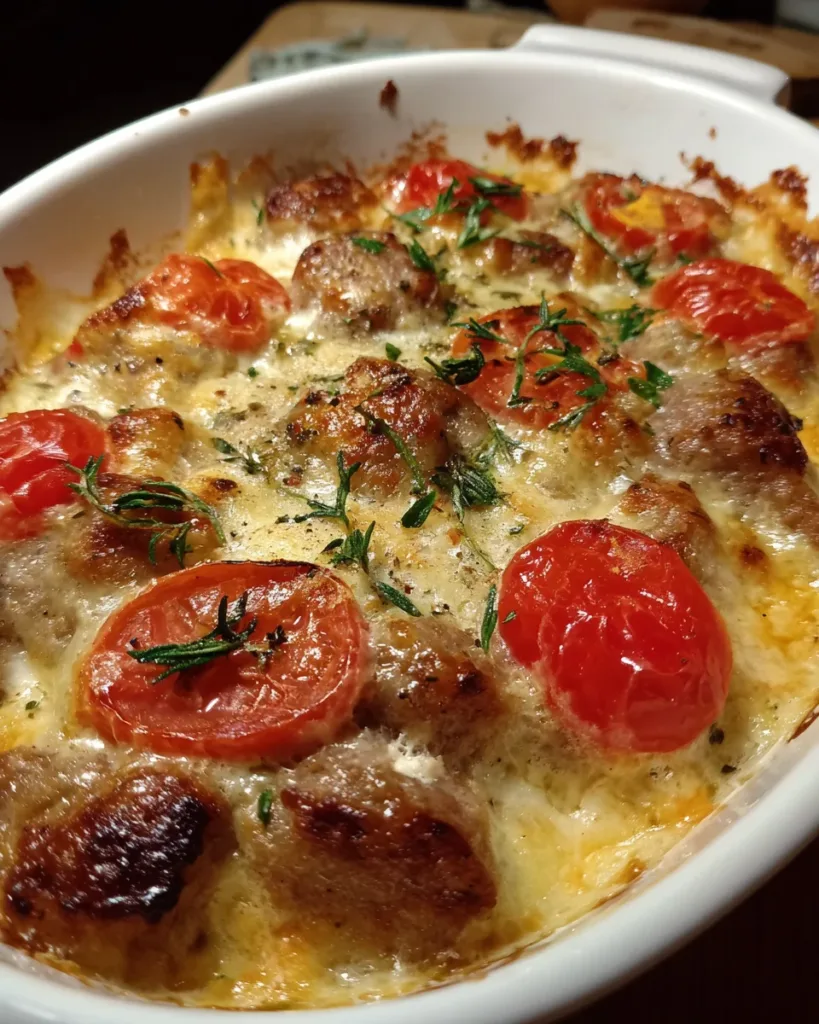 Baked Gnocchi with Sausage and Boursin