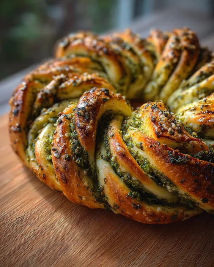 Braided Pesto Star Bread