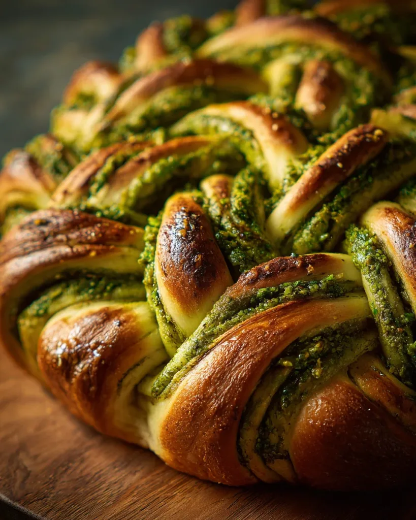 Braided Pesto Star Bread