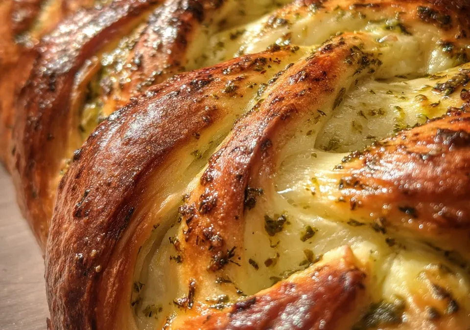 Braided Pesto Star Bread