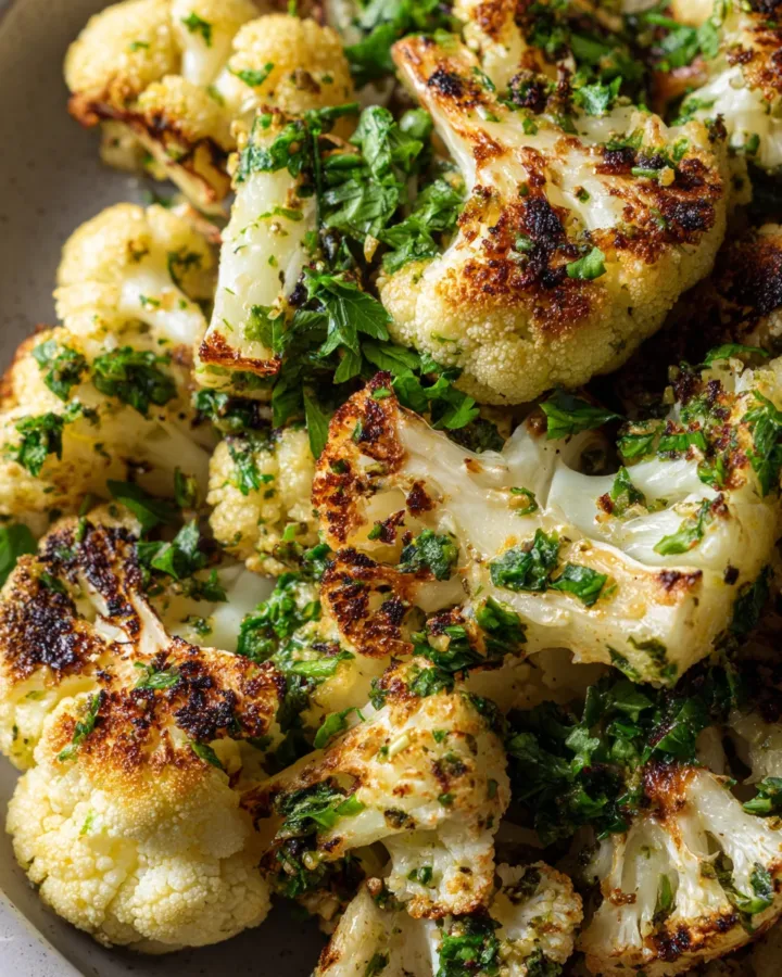 Chimichurri Roasted Cauliflower