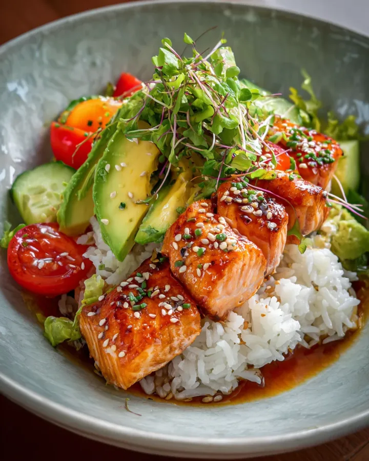 Crispy Rice Salmon Salad