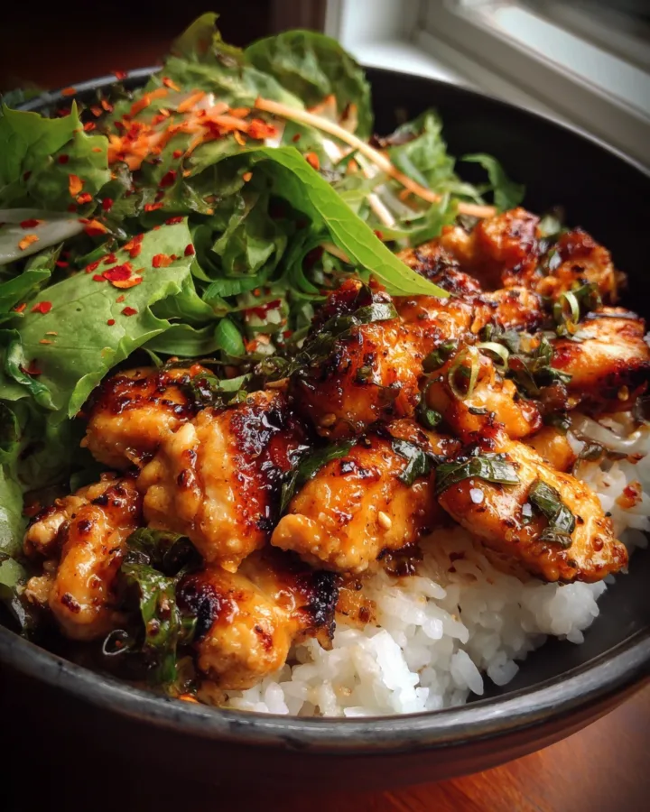 Firecracker Ground Chicken Bowls