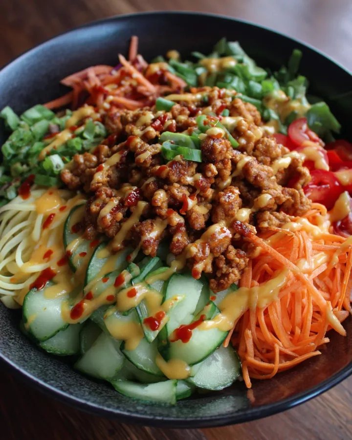 Firecracker Ground Chicken Bowls