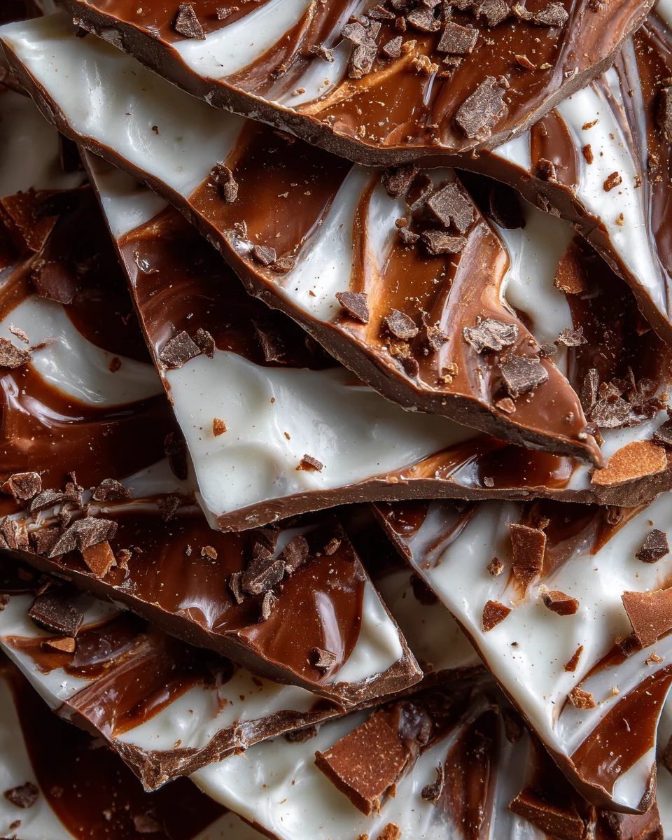 Frozen Yogurt Bark with Chocolate Shell Crack