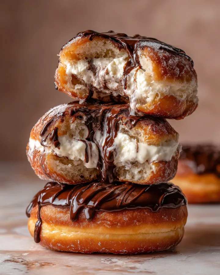 Ice Cream Stuffed Donuts