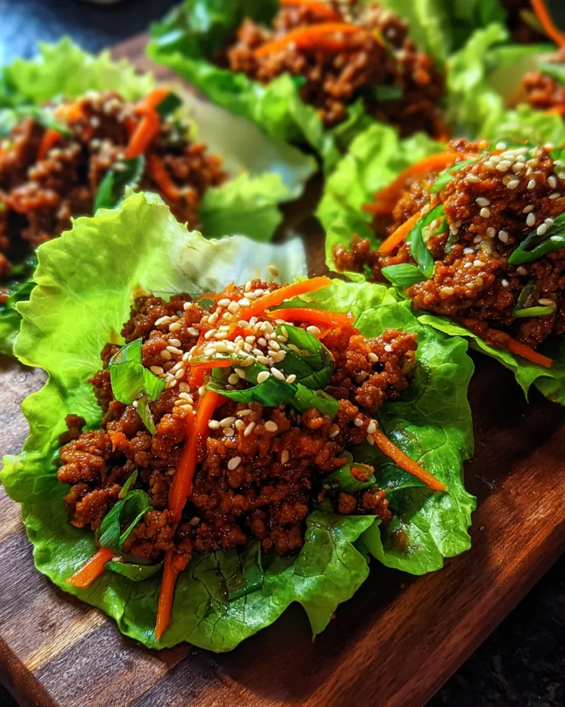 Korean Ground Beef Lettuce Cups