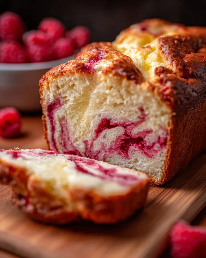 Lemon Raspberry Swirl Yogurt Bread
