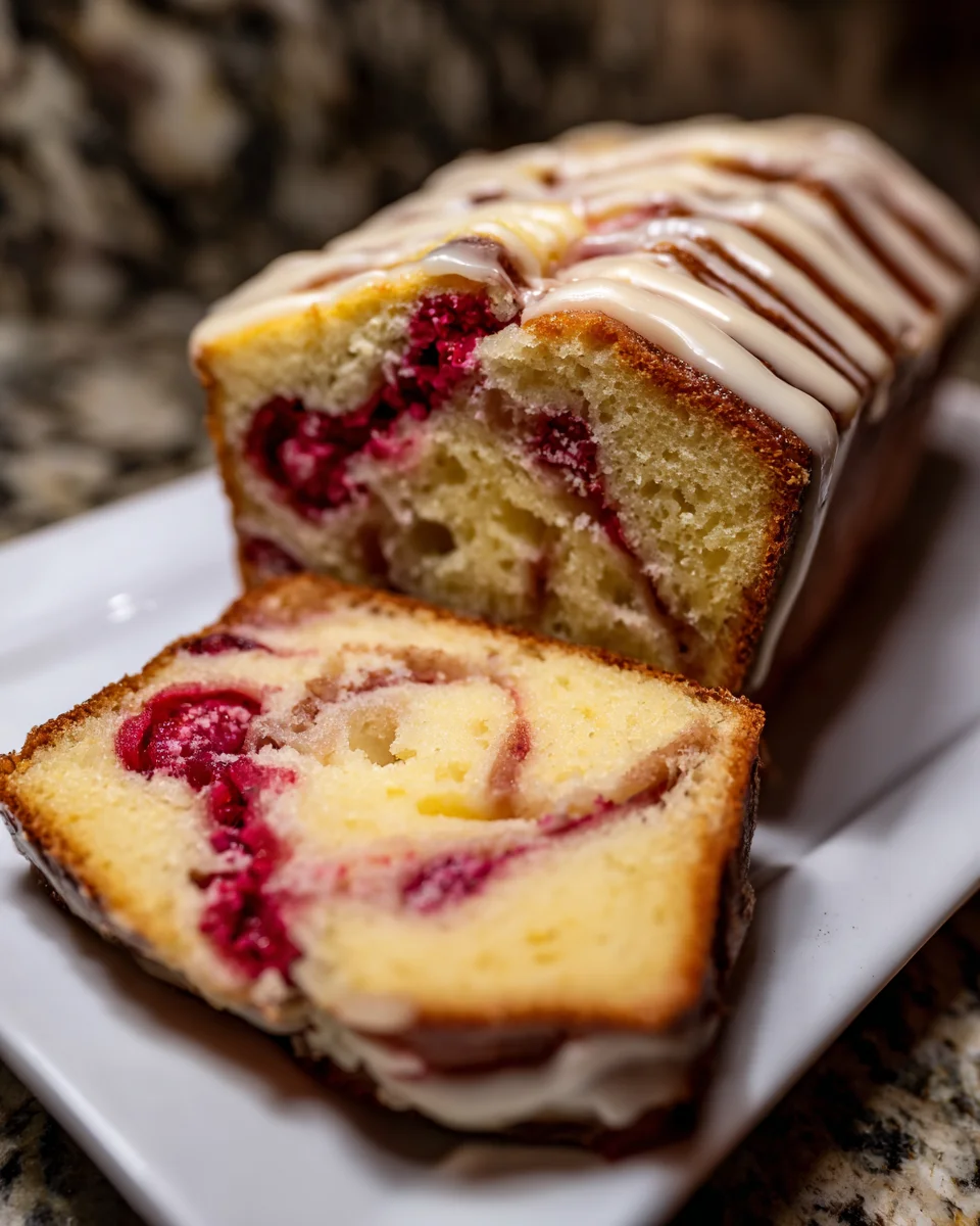 Lemon Raspberry Swirl Yogurt Bread
