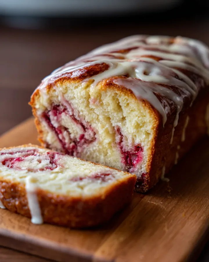 Lemon Raspberry Swirl Yogurt Bread