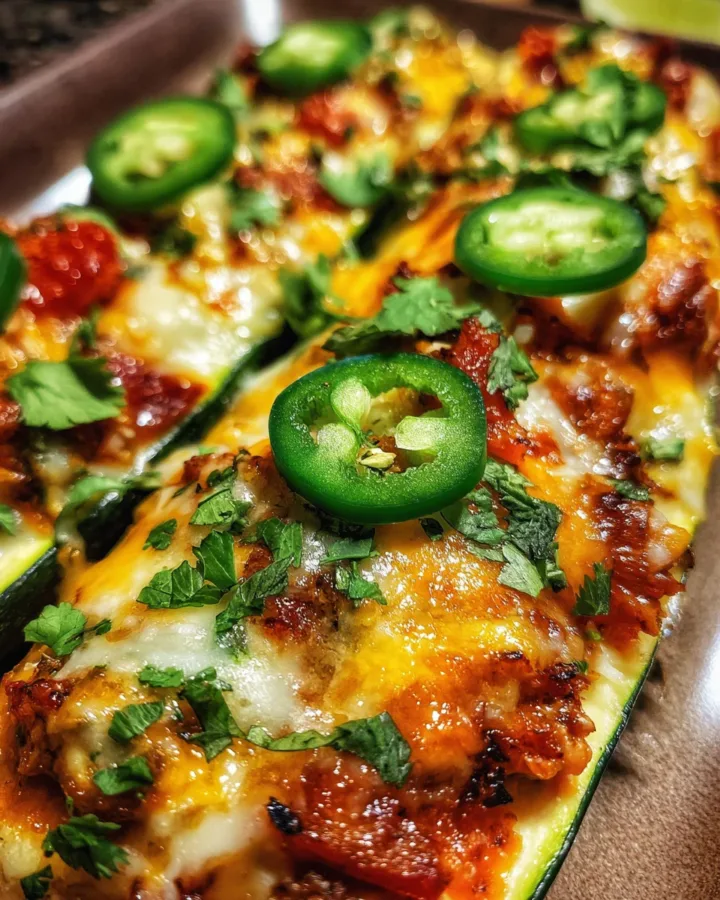 Low-Carb Zucchini Enchilada Boats