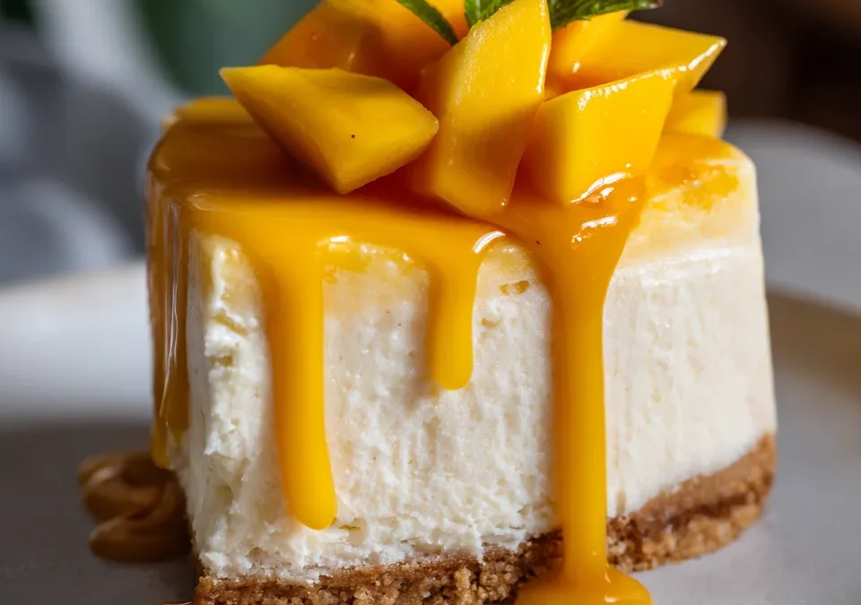 Mango Sticky Rice Cheesecake
