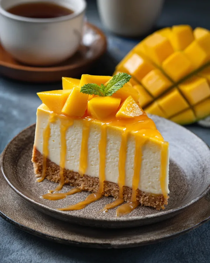 Mango Sticky Rice Cheesecake