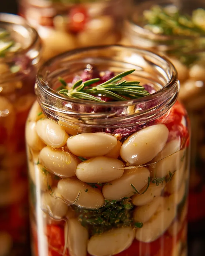 Marinated White Bean Salad Jars