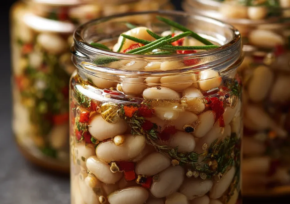 Marinated White Bean Salad Jars