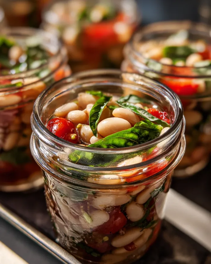 Marinated White Bean Salad Jars