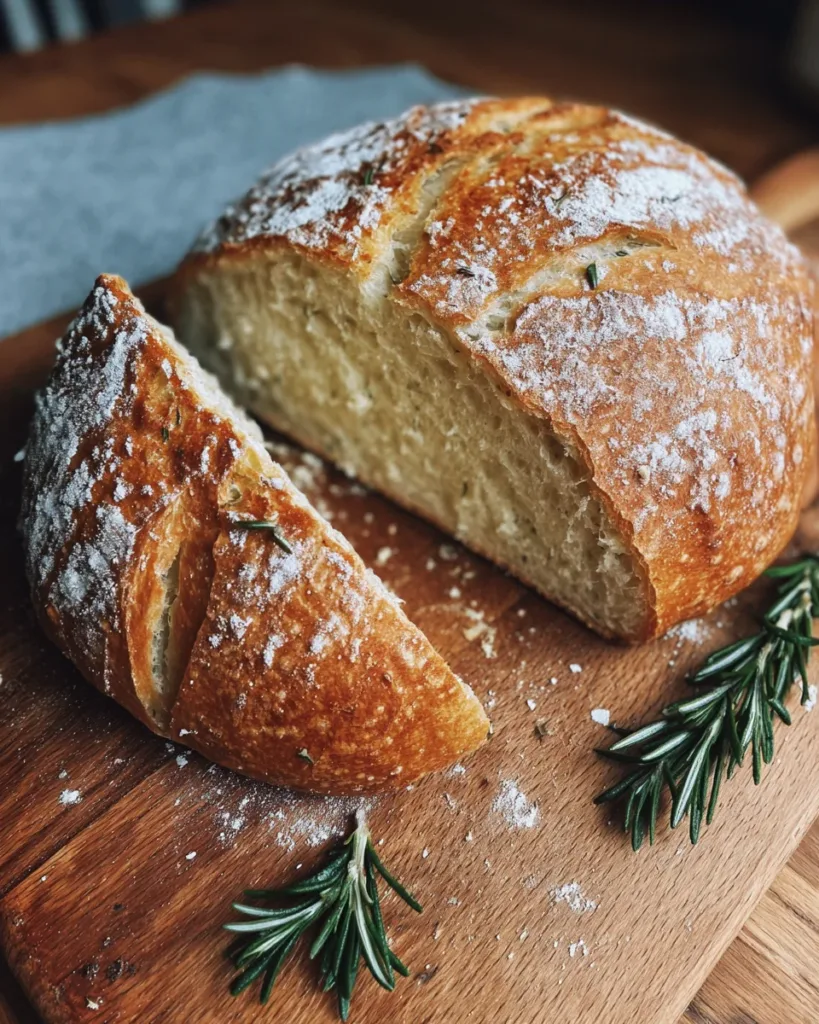 No-Knead Rosemary Artisan Bread