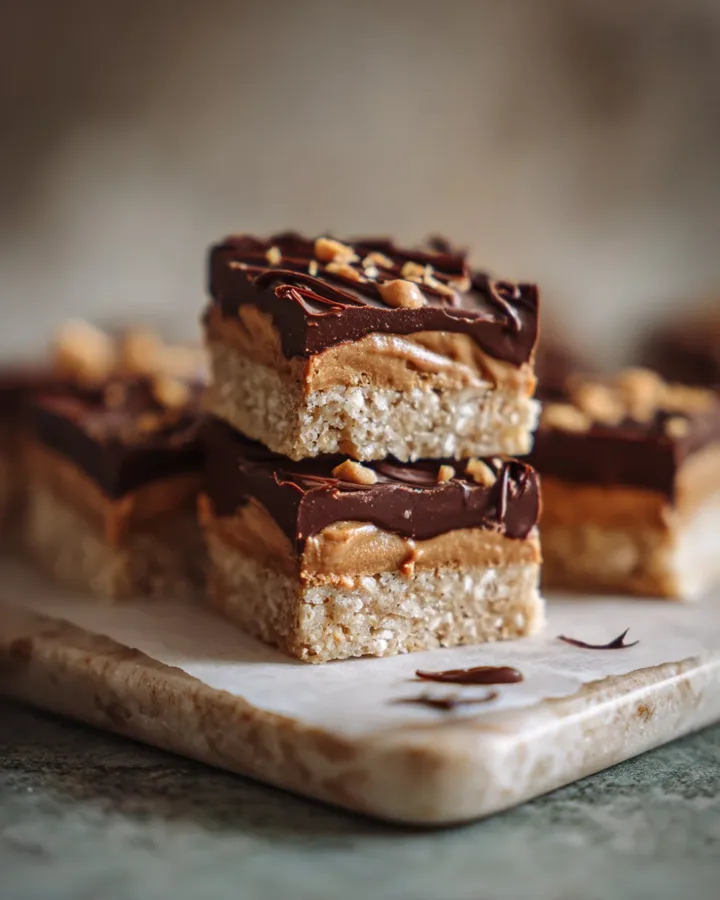 Peanut Butter Chocolate Rice Cake Bars
