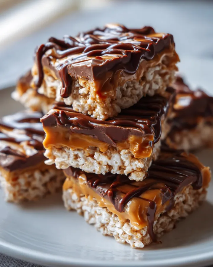 Peanut Butter Chocolate Rice Cake Bars