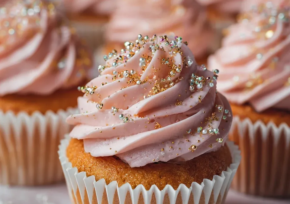 Pink Champagne Cupcakes