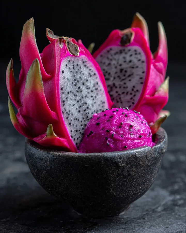 Pink Dragonfruit Sorbet (Pitaya Bowl)
