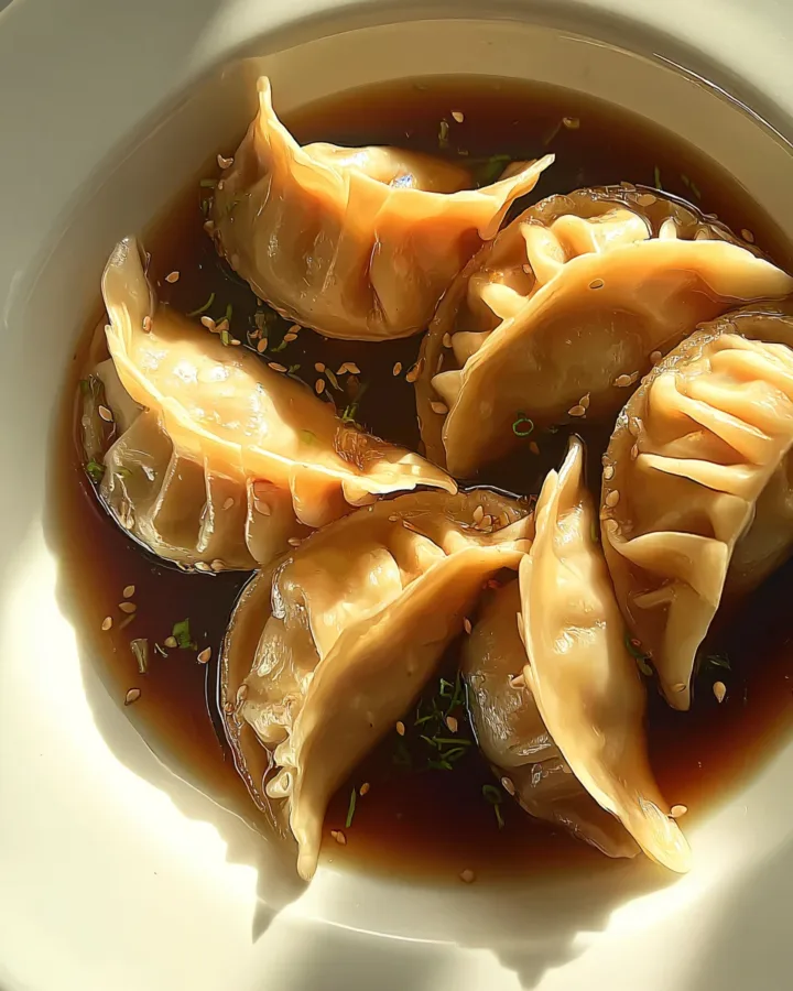 Potstickers & Ginger Miso Broth