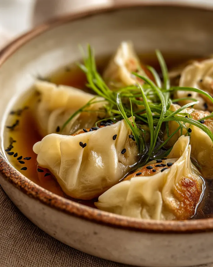 Potstickers & Ginger Miso Broth