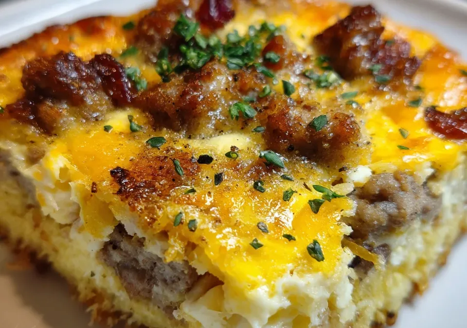 Sausage & Hashbrown Breakfast Casserole