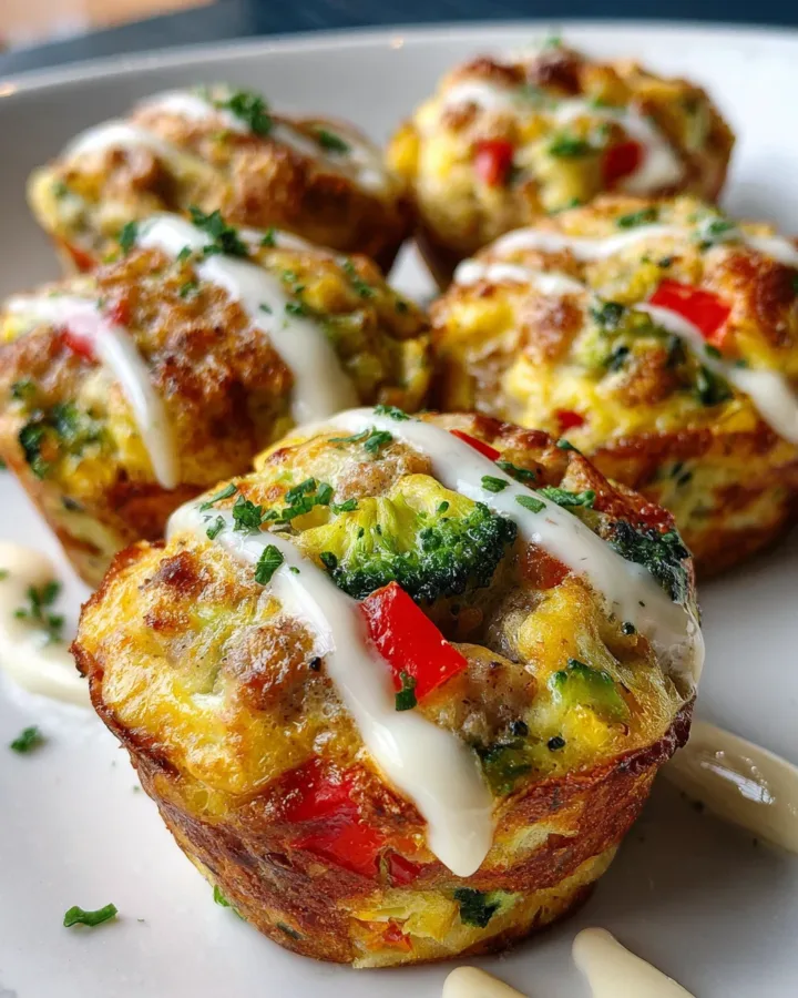 Sausage & Veggie Egg White Bites